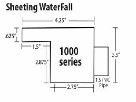 Custom Cascades 6" Waterfall Standard Lip Tan | 1000-6T 5 Custom Cascades 6" Waterfall Standard Lip Tan | 1000-6T - Image 3