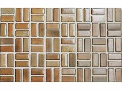 Cepac Tile Serenity Basket Weave Series 0.5x1 Tile | Driftwood | SR3-BW