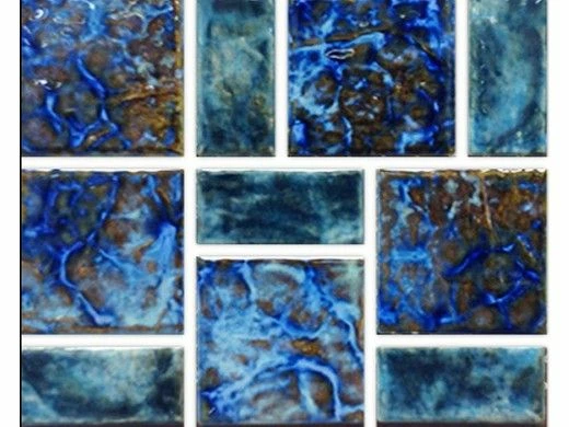 Fujiwa Tile Legacy Random Block Series | Blue Blend | Legacy-96 3 Fujiwa Tile Legacy Random Block Series | Blue Blend | Legacy-96