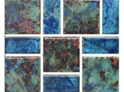 Fujiwa Tile Legacy Random Block Series | Blue Brown Mix | Legacy-97