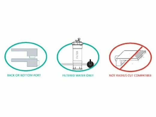 Natural Wonders 48" Arch Waterfall With 1" Lip Back Port | White | 25577-460-000 9 Natural Wonders 48" Arch Waterfall With 1" Lip Back Port | White | 25577-460-000 - Image 7