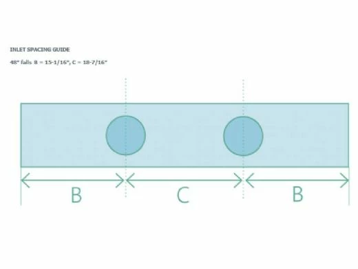 Natural Wonders 48" Arch Waterfall With 1" Lip Back Port | White | 25577-460-000 5 Natural Wonders 48" Arch Waterfall With 1" Lip Back Port | White | 25577-460-000 - Image 3