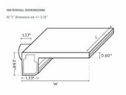 Natural Wonders 24" Arch Waterfall With 1" Lip Bottom Port | White | 25576-260-000 -Hayward Shop 143645 0 2020358159