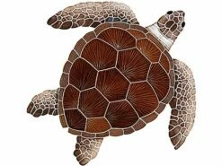 Artistry In Mosaics Loggerhead Turtle Brown Mosaic | Large - 20" X 20" | TLOBROL