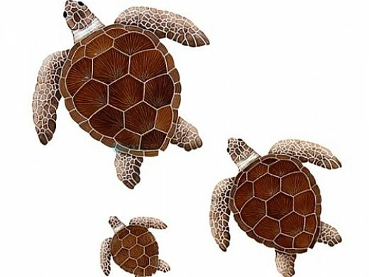 Artistry In Mosaics Loggerhead Turtle Brown Mosaic | Large - 20" X 20" | TLOBROL 4 Artistry In Mosaics Loggerhead Turtle Brown Mosaic | Large - 20" X 20" | TLOBROL - Image 2