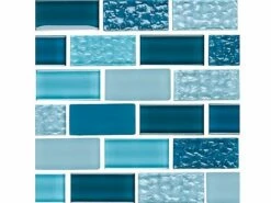 National Pool Tile Essence 1x2 Glass Tile | Imperial Blue | ES-IMPERIAL 1X2