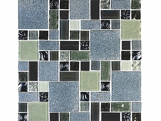 National Pool Tile Soleil Mosaic Glass Series Pool Tile | Silver | ISIS 3 National Pool Tile Soleil Mosaic Glass Series Pool Tile | Silver | ISIS