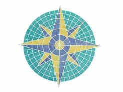 AquaStar Swim Designs Compass Stencil Only | White | F1001-01