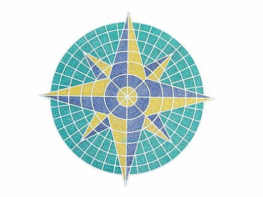 AquaStar Swim Designs Compass Stencil Only | White | F1001-01 3 AquaStar Swim Designs Compass Stencil Only | White | F1001-01