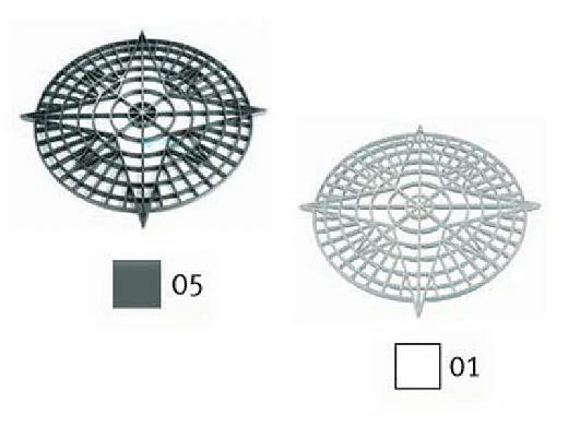 AquaStar Swim Designs Compass Stencil Only | White | F1001-01 4 AquaStar Swim Designs Compass Stencil Only | White | F1001-01 - Image 2