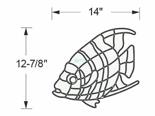 AquaStar Swim Designs Angel Fish Stencil Only | White | F1002-01 6 AquaStar Swim Designs Angel Fish Stencil Only | White | F1002-01 - Image 4