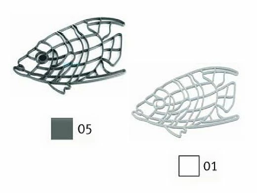 AquaStar Swim Designs Angel Fish Stencil Only | White | F1002-01 4 AquaStar Swim Designs Angel Fish Stencil Only | White | F1002-01 - Image 2