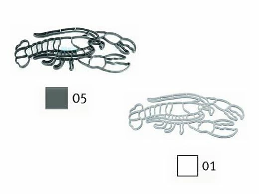AquaStar Swim Designs Lobster Stencil Only | White | F1006-01 6 AquaStar Swim Designs Lobster Stencil Only | White | F1006-01 - Image 4