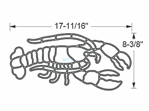 AquaStar Swim Designs Lobster Stencil Only | White | F1006-01 4 AquaStar Swim Designs Lobster Stencil Only | White | F1006-01 - Image 2