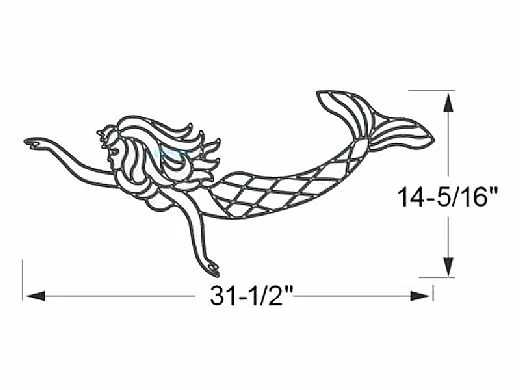 AquaStar Swim Designs Mermaid Stencil Only | White | F1007-01 7 AquaStar Swim Designs Mermaid Stencil Only | White | F1007-01 - Image 5