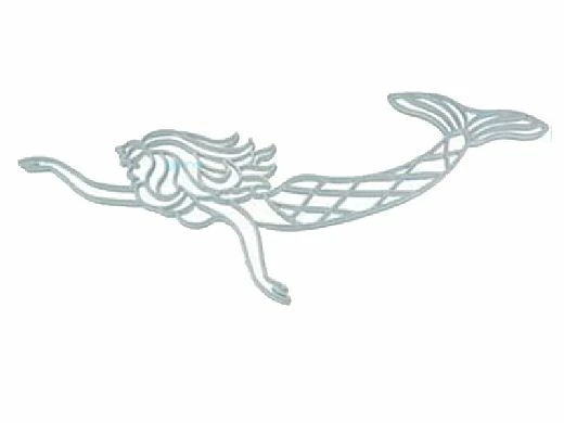 AquaStar Swim Designs Mermaid Stencil Only | White | F1007-01 5 AquaStar Swim Designs Mermaid Stencil Only | White | F1007-01 - Image 3
