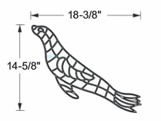 AquaStar Swim Designs Sea Lion Stencil Only | White | F1009-01 4 AquaStar Swim Designs Sea Lion Stencil Only | White | F1009-01 - Image 2