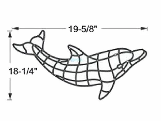 AquaStar Swim Designs Dolphin Medium Stencil Only | White | F1015-01 4 AquaStar Swim Designs Dolphin Medium Stencil Only | White | F1015-01 - Image 2