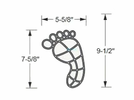 AquaStar Swim Designs Footprint Small Stencil Only Set Of 2 | White | F1019-01 4 AquaStar Swim Designs Footprint Small Stencil Only Set Of 2 | White | F1019-01 - Image 2
