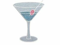 AquaStar Swim Designs Martini Glass Stencil Only | White | F1025-01
