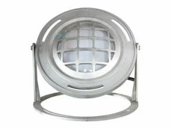 J&J Electronics PureWhite LED Underwater Fountain Luminaire | Base And Guard | 12V 10' Cord | LFF-F1L-12-WG-WB-10