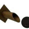 Black Oak Foundry 1.5" Deco Wall Scupper With Diamond Backplate | Oil Rubbed Bronze Finish | S911-ORB