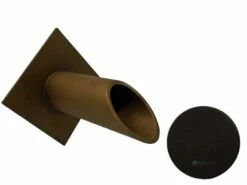 Black Oak Foundry 1.5" Deco Wall Scupper With Diamond Backplate | Oil Rubbed Bronze Finish | S911-ORB