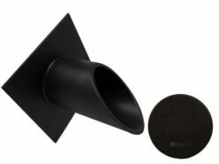 Black Oak Foundry 2.5" Deco Wall Scupper With Diamond Backplate | Oil Rubbed Bronze Finish | S913-ORB