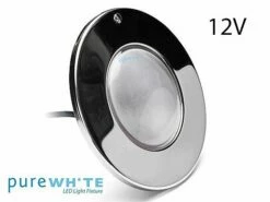 J&J Electronics PureWhite LED Pool Light SwimQuip Series | 12V Equivalent To 300W 30' Cord | LPL-F1W-12-30-PSQ 21123