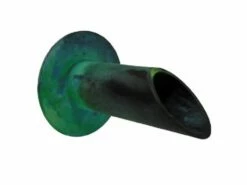 Black Oak Foundry 1.5" Deco Wall Scupper With Round Backplate | Oil Rubbed Bronze Finish | S901-ORB -Hayward Shop 152336 0 2019611163332