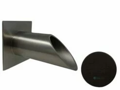 Black Oak Foundry 2" Deco Wall Scupper With Square Backplate | Oil Rubbed Bronze Finish | S922-ORB
