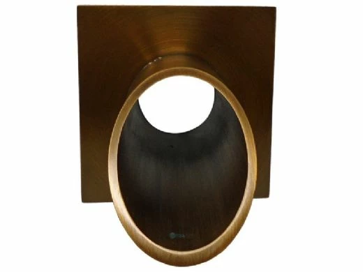 Black Oak Foundry 2.5" Deco Wall Scupper With Square Backplate | Oil Rubbed Bronze Finish | S923-ORB 8 Black Oak Foundry 2.5" Deco Wall Scupper With Square Backplate | Oil Rubbed Bronze Finish | S923-ORB - Image 6