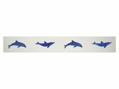 Artistry In Mosaics Step Markers Dolphin Blue Mosaic | 3" X 24" | SMDOLBLU