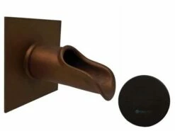 Black Oak Foundry Roman Scupper With Square Backplate | Oil Rubbed Bronze Finish | S55-ORB | S58-ORB Square