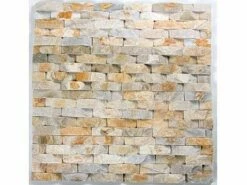 Natural Stone Ledger Panel 6x24 | Desert Gold | Basketweave Quartzite -Hayward Shop 155694 0 2015121721943