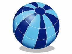 Artistry In Mosaics Beach Ball Blue With Shadow Mosaic | 14" | BBSBLUM