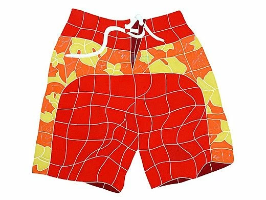 Artistry In Mosaics Board Shorts Red Mosaic | 20" X 21" | BSHREDOM 3 Artistry In Mosaics Board Shorts Red Mosaic | 20" X 21" | BSHREDOM