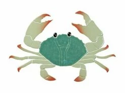 Artistry In Mosaics Crab Green Mosaic | 5" X 8" | CRAGREB