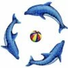 Artistry In Mosaics Dolphin Group With Multi Color Ball - Medium Mosaic | 62" X 62" | DOLGRPM-MC