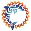 Artistry In Mosaics Dolphin Sun Medallion Mosaic | 36" X 36" | DSUMCOL