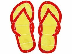 Artistry In Mosaics Flip Flops Red Mosaic | 10" X 10" | FFLREDOS