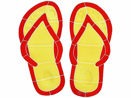 Artistry In Mosaics Flip Flops Red Mosaic | 10" X 10" | FFLREDOS 3 Artistry In Mosaics Flip Flops Red Mosaic | 10" X 10" | FFLREDOS