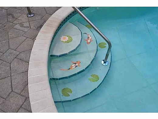 Artistry In Mosaics Lily Pad With Flower Mosaic | 6" X 6" | LFLMCOS 5 Artistry In Mosaics Lily Pad With Flower Mosaic | 6" X 6" | LFLMCOS - Image 3