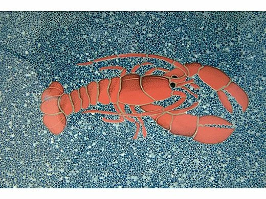 Artistry In Mosaics Lobster Mosaic | 7" X 16" | LOBREDM 4 Artistry In Mosaics Lobster Mosaic | 7" X 16" | LOBREDM - Image 2