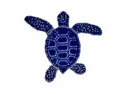 Artistry In Mosaics Loggerhead Turtle Mini Blue Mosaic | C - 4" | TLMBLUCB