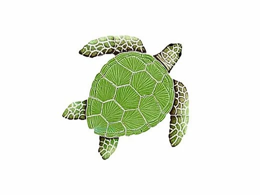 Artistry In Mosaics Loggerhead Turtle Green Mosaic | Small - 8" X 8" | TLOGRES 3 Artistry In Mosaics Loggerhead Turtle Green Mosaic | Small - 8" X 8" | TLOGRES