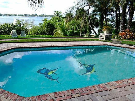 Artistry In Mosaics Sailfish Left With Shadow Mosaic | Large - 60" X 42" | SSHBLULL 4 Artistry In Mosaics Sailfish Left With Shadow Mosaic | Large - 60" X 42" | SSHBLULL - Image 2