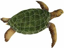 Artistry In Mosaics Sea Turtle Natural Mosaic | Large - 23" X 30" | SEANATRL