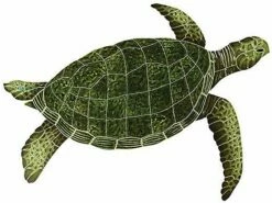 Artistry In Mosaics Sea Turtle Green Mosaic | Large - 23" X 30" | SEAGRERL