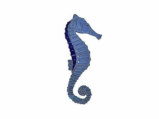 Artistry In Mosaics Seahorse Blue Mosaic | Small - 13" X 6" | SEABLURS 3 Artistry In Mosaics Seahorse Blue Mosaic | Small - 13" X 6" | SEABLURS